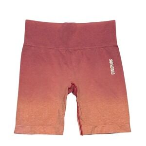 Gymshark Adapt Ombre Seamless Shorts in Orange Marl/Pink, Small/Medium, Workout